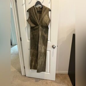 Zara Collection Sleeveless Olive Maxi Dress